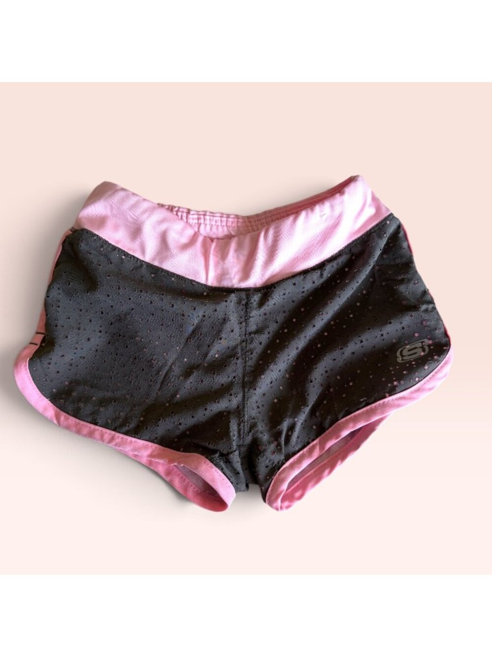Skechers Active Kids Girls Athletic Running Shorts Pink Black Size 4